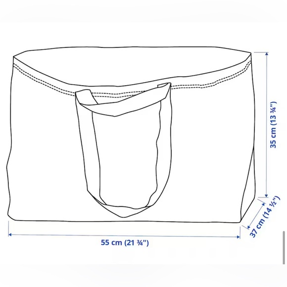IKEA (set of 10) BRAND NEW XL BLUE TOTE BAG. FRAKTA SHOPPING BAG. 172.283.40 - Picture 8 of 11